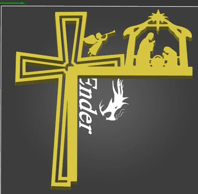 door frame christmas cross