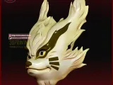 Naruto Kurama Mask - Anime Cosplay Halloween - Kitsune Fox-2