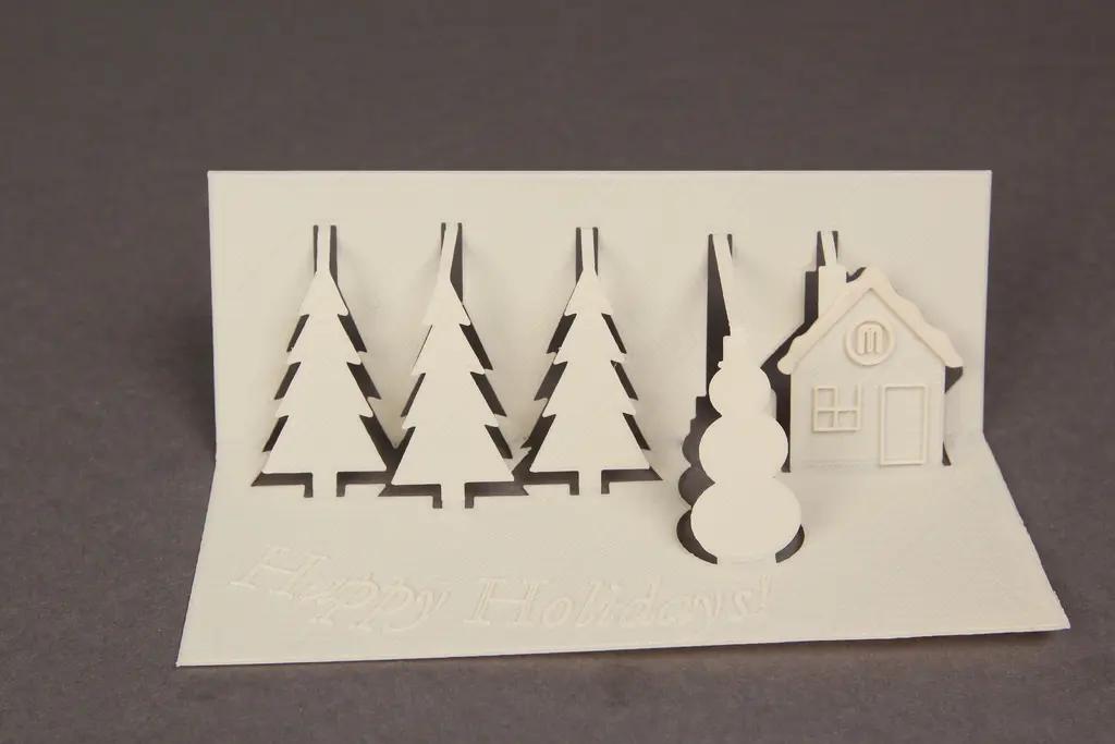 tarjeta de felicitación 3D