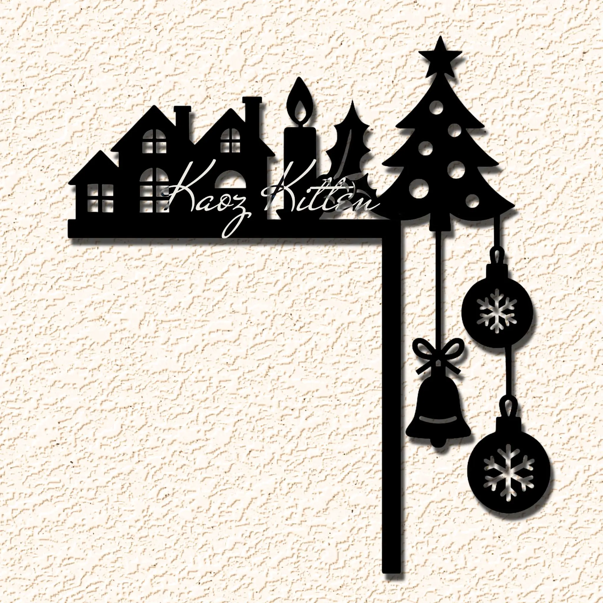 christmas tree holiday spirit door topper