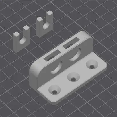 Wall Mount PU PFTE Holder Double version