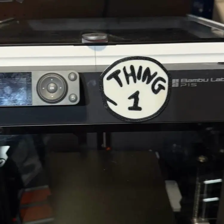 Thing 1 2 and 3 badges