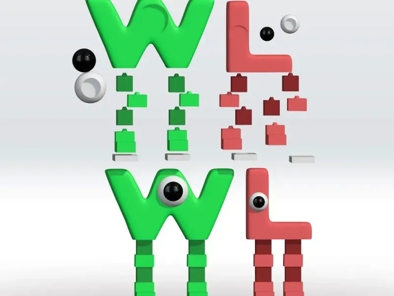 W or L Brainrot steal STL 3D Model Split Parts No Support
