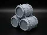 FREE PROPS Barrels Fantasy Miniatures 32mm STL for TTRPG-3