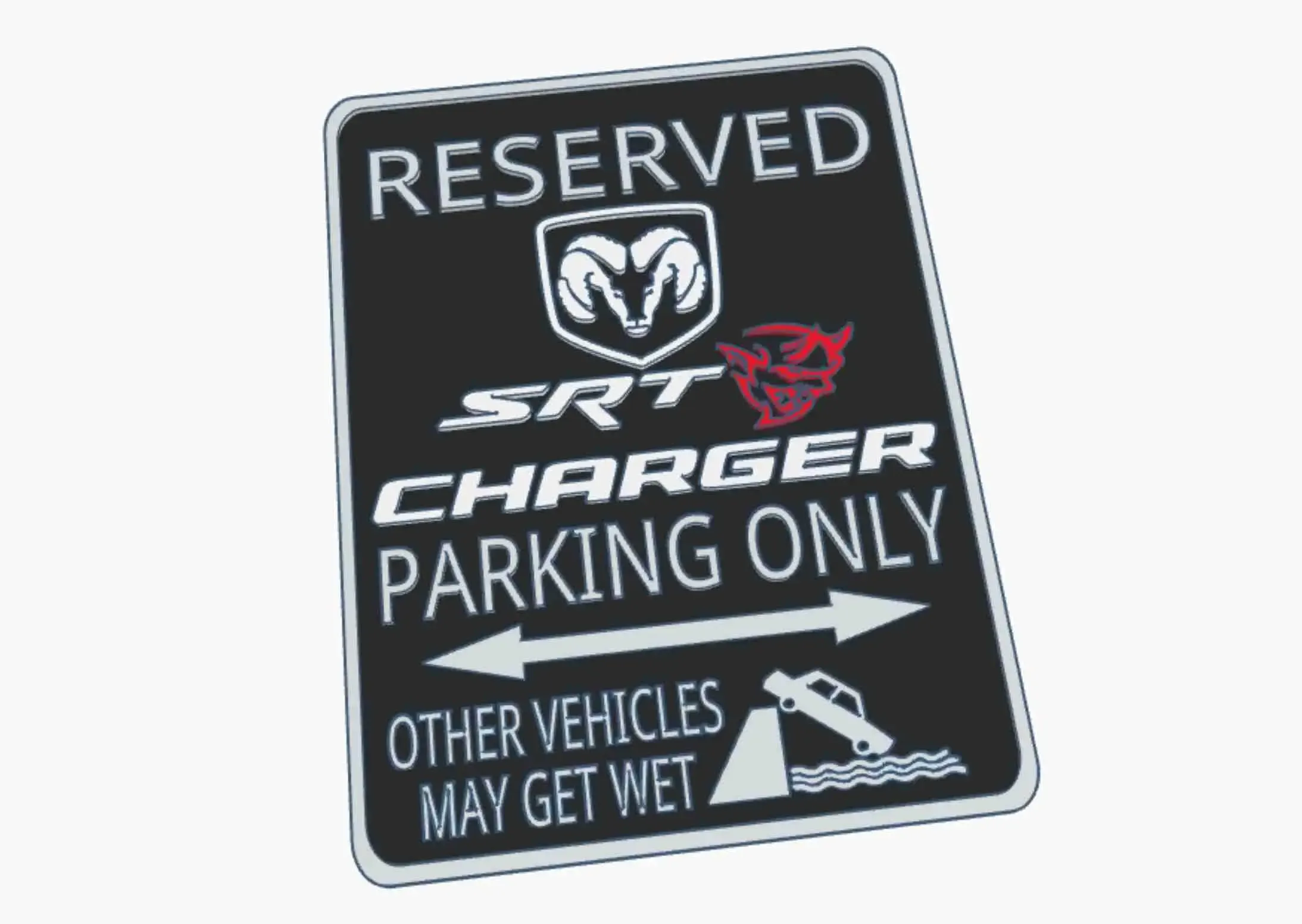 Dodge Charger SRT Demon Parking Sign