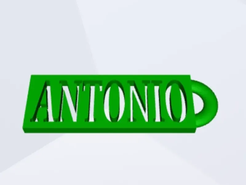 Llavero con el nombre ANTONIO en hueco.