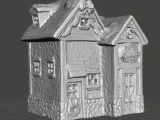 christmas village  SANTAS WORKSHOP with openings for lights-0