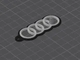 Audi logo keychain-3