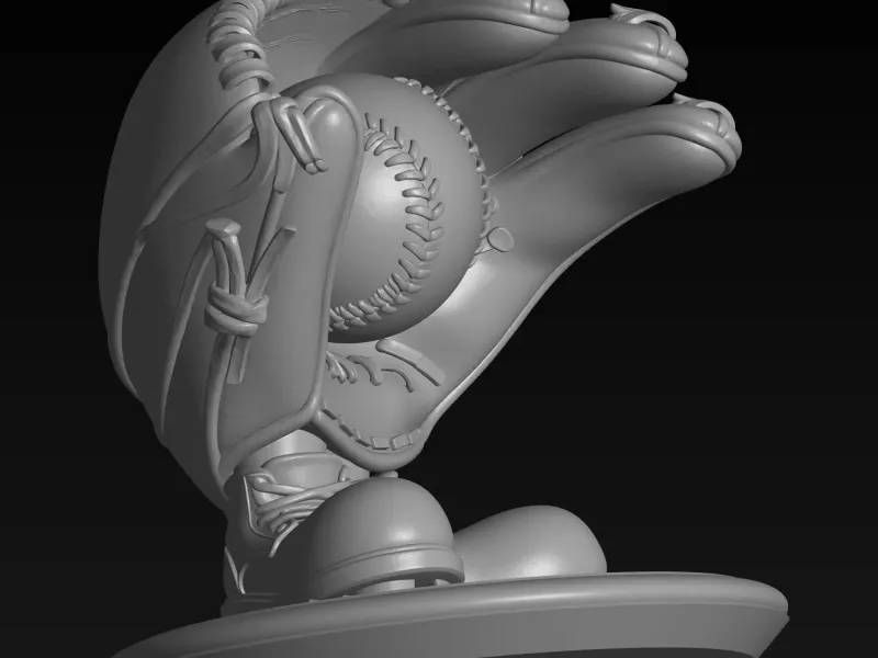 print ready cartoon baseball themed model