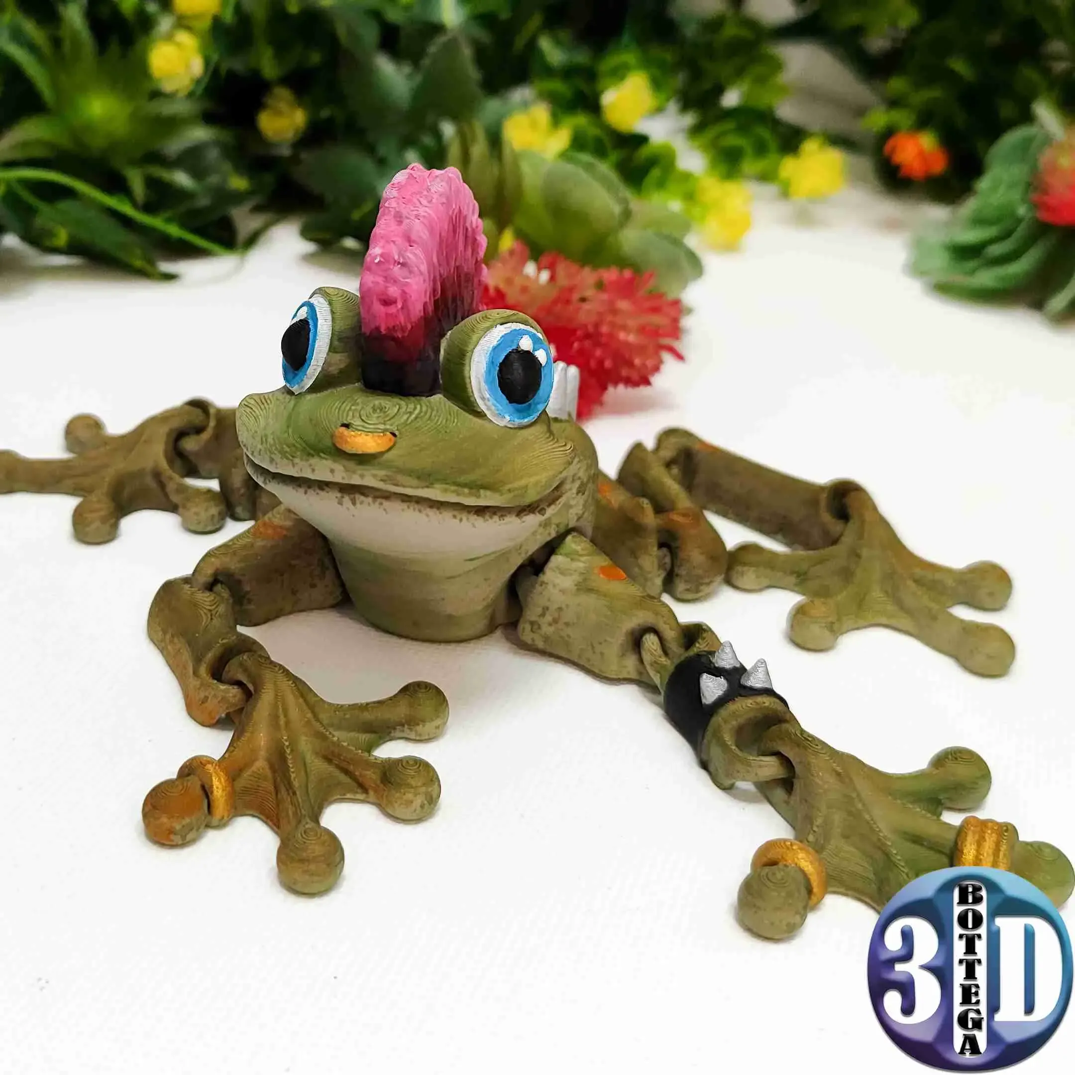 Articulated Punk Frog, toy, flexy, funny, cute, flexi