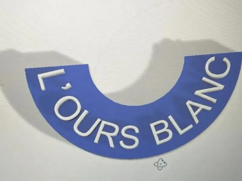  enseigne lours blanc