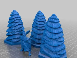 Small Heroscape-compatible trees