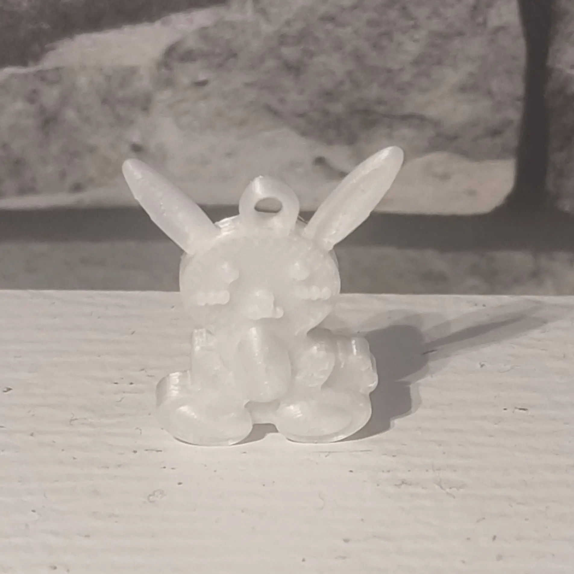 Easter bunny miniature keyring