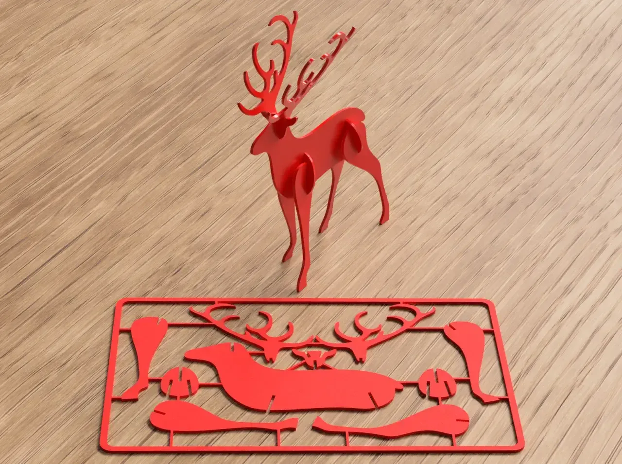 Xmas deer kit card