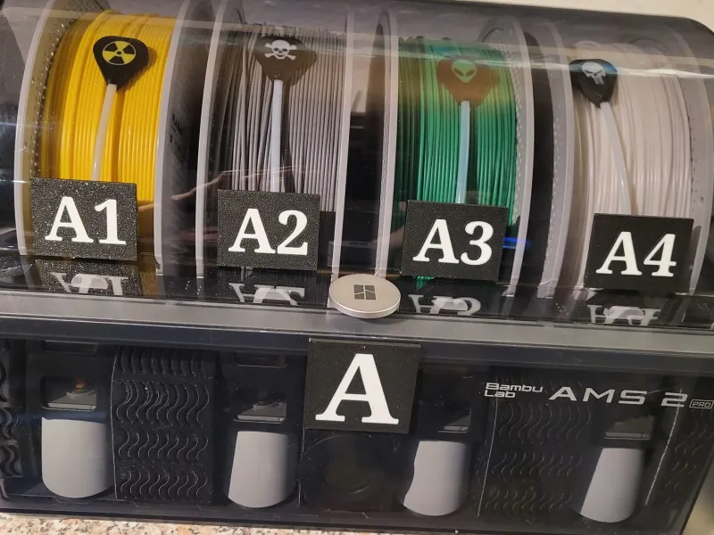 AMS 2 Pro Lable Beschrieftung