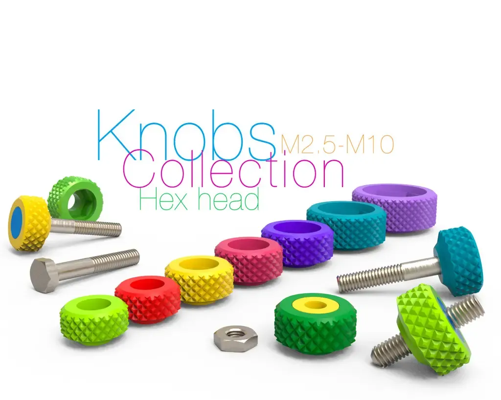 Knobs Collection for Bolt Hex head and Nut M2.5-M10