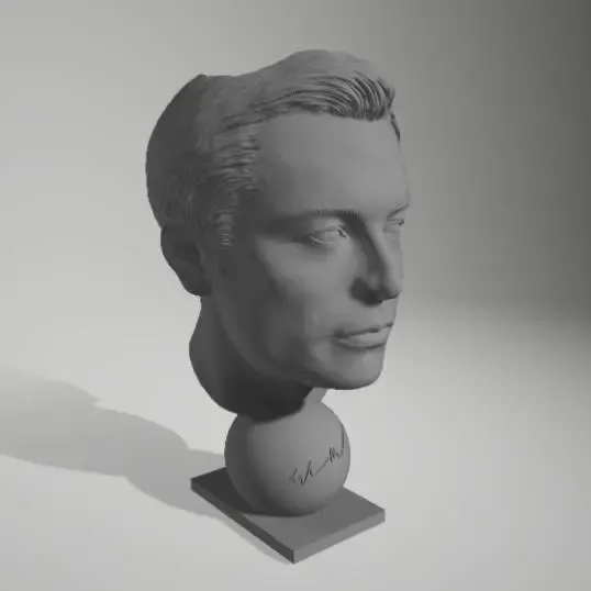 Elon Musk Pencil Office Case Decoration Realistic Bust