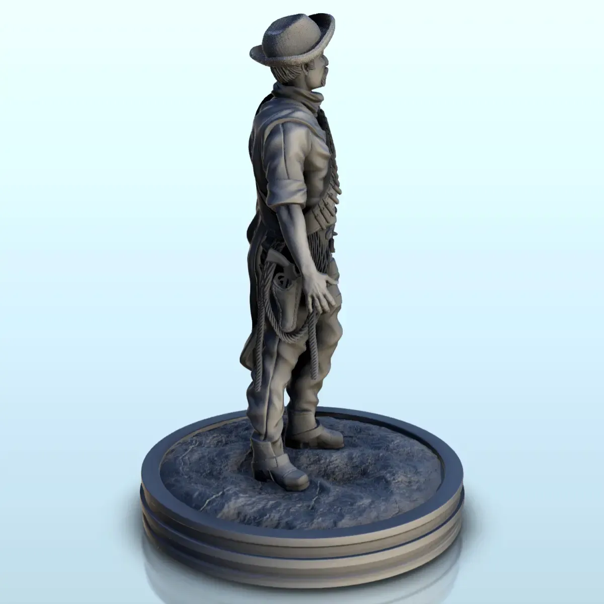 Man with hat and cape (24) - Old West Figure miniature