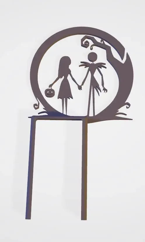 Ring Door Bell Decoration - Jack and Sally 3