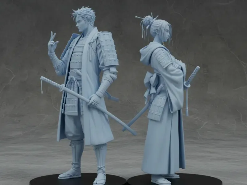 Dual Samurai Swordsmen