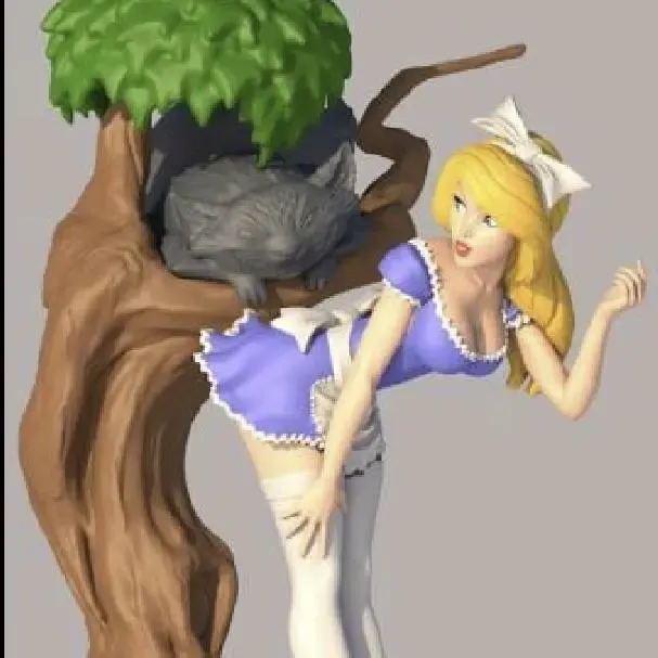 Allice and cat