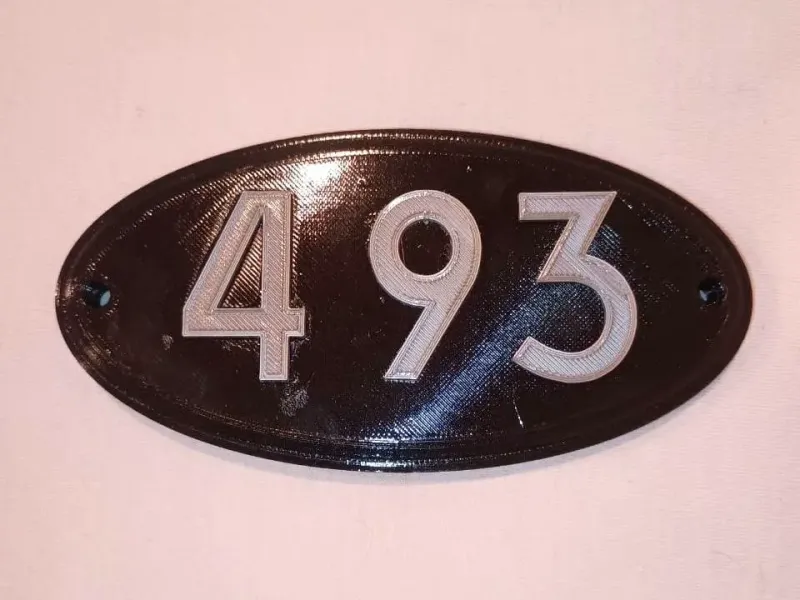 Address plate dirección
