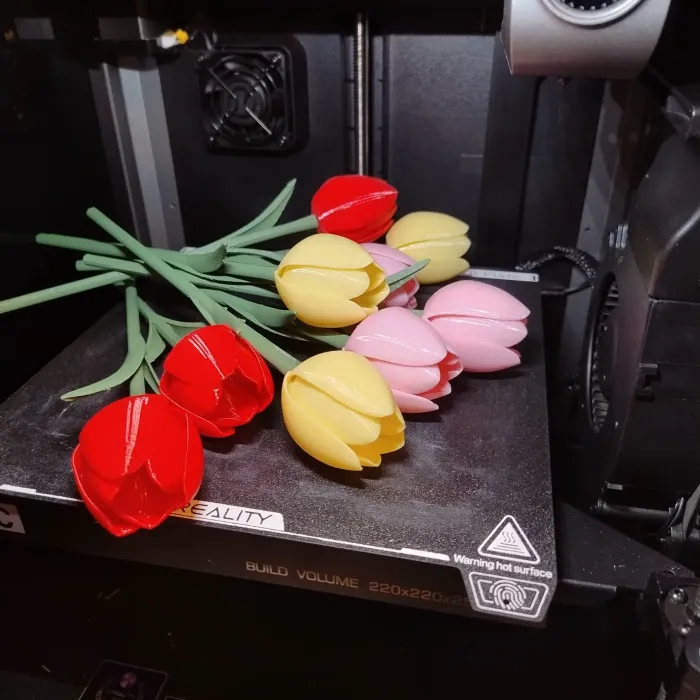 Decorative Tulip - Art - PLA - 3D printed product - фото 3