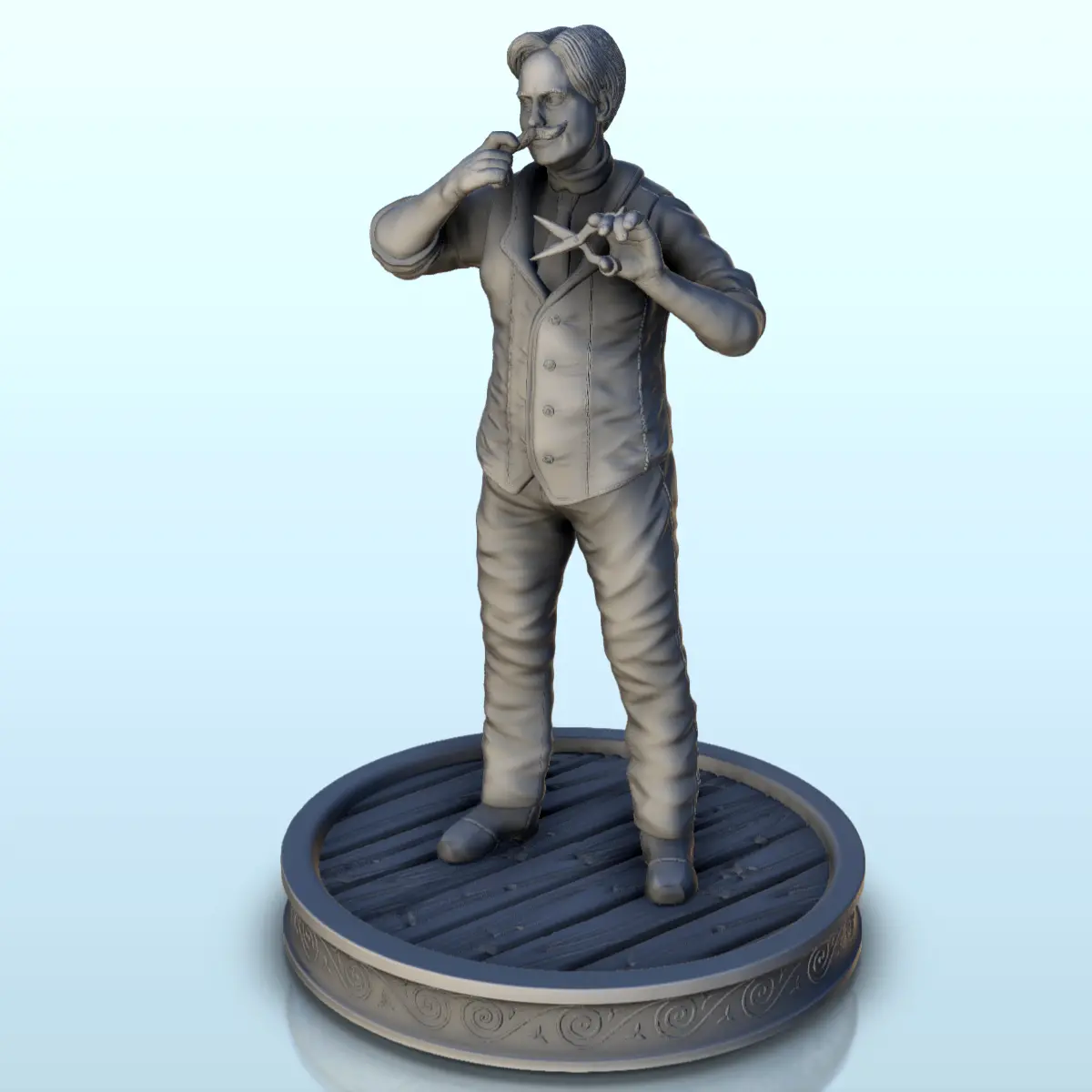 Barbero con tijeras (2) - Figura en miniatura del Viejo Oeste