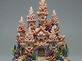 Aquarium Decor Coral Castle Center Piece 3D design