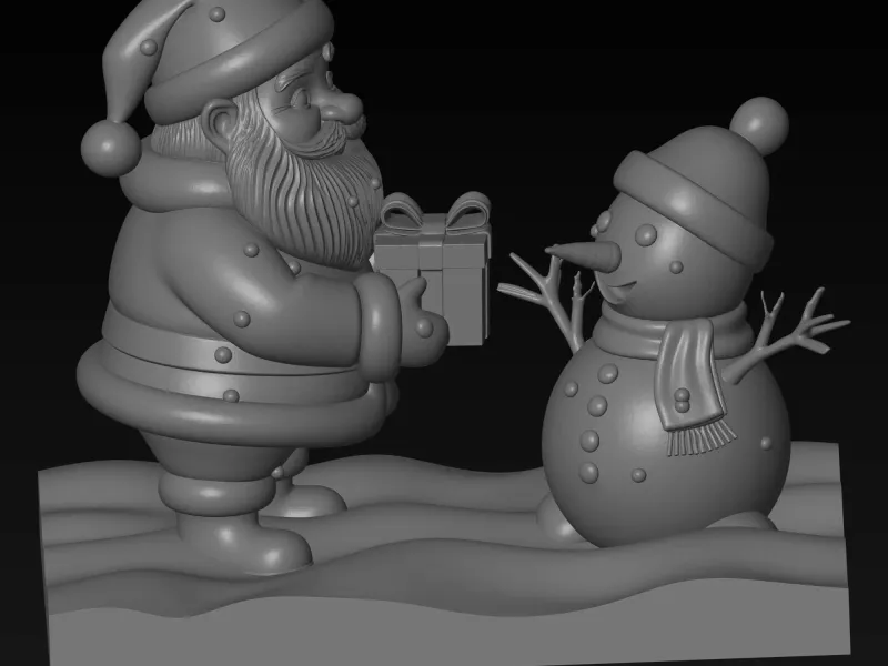 santa claus and snowman