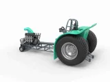 Pulling tractor with single V8 engine Scale 1:25-6