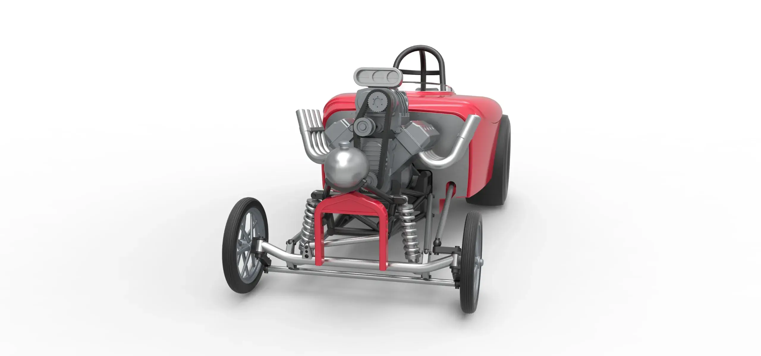 Vehicles & Machinery STL Download - Front engine old school dragster ...