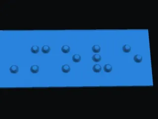 'MOVE' Braille Code 2 Instruction Button