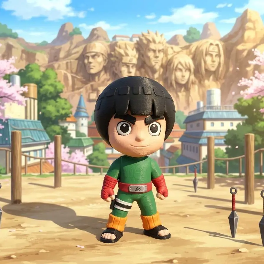 Rock Lee Naruto Inspired Figure Anime Toy Chibi