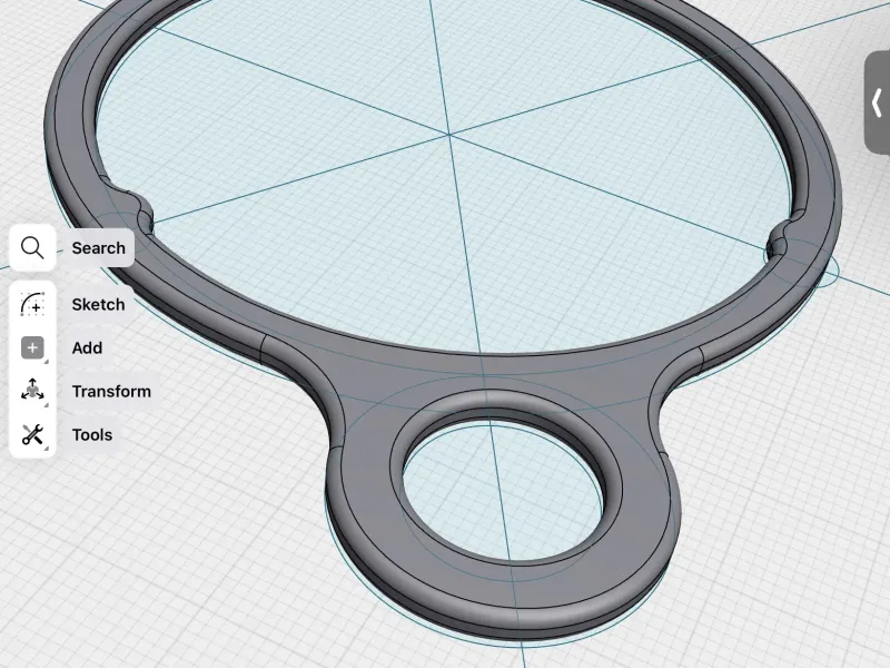 3D-printed ring carabiner to use with a Nalgene water bottle