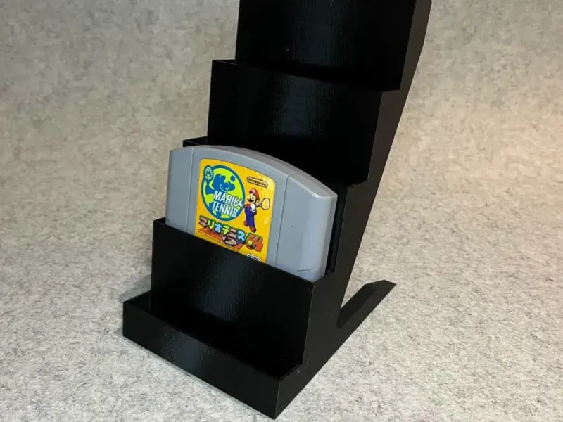 Display stand holder for 5 Nintendo 64 N64 games