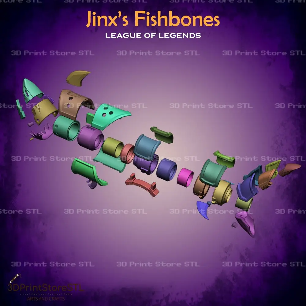 Jinx Fishbones Cosplay League of Legends - STL File