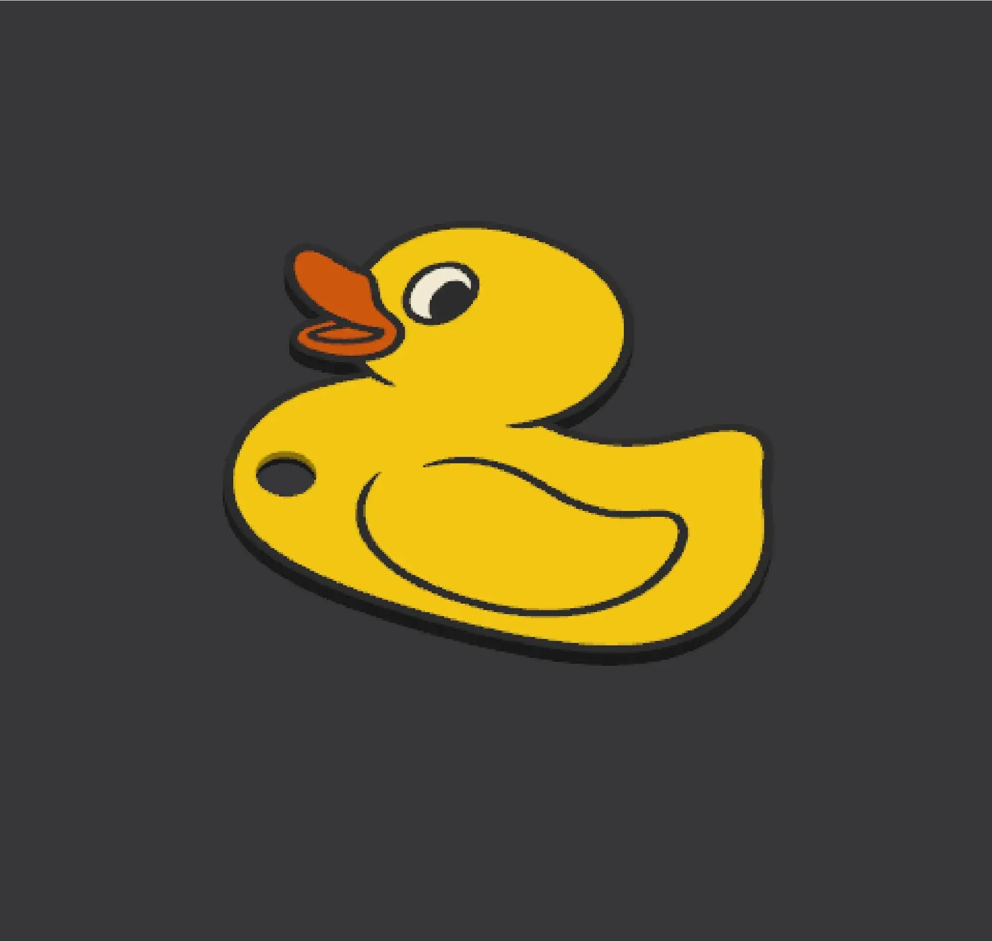 Keychain Happy Yellow Duck