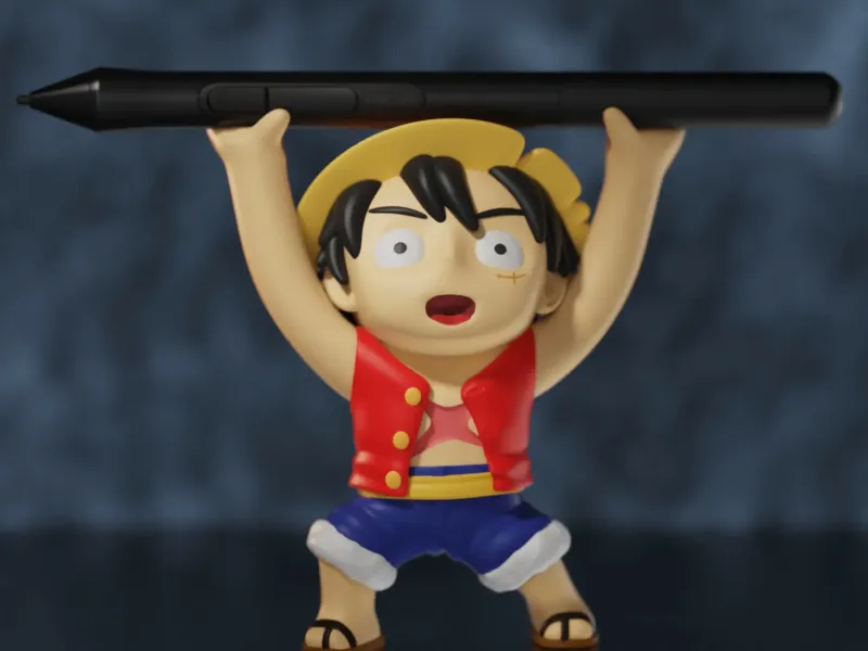 Chibi Monkey D Luffy Pen Holder – Cute 3D Printable Desk