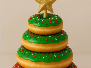 Christmas Donut Tree