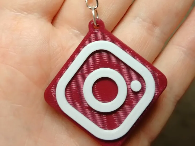 NFC Keychain with Instagram Logo