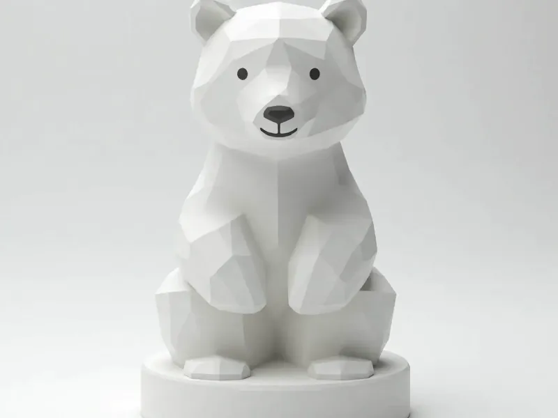 Xempiaaz Christmas serries -Santa's low poly polar bear