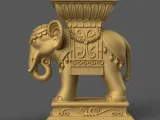 Elephant Table-Pot-planter-candy container-urn-candle holder-3