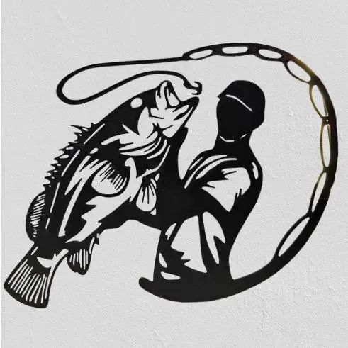 Pêcheur avec poisson