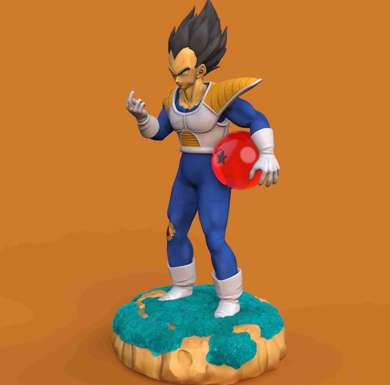 VEGETA DRAGON BALL - 3D PRINTING MODEL | 3D models download | Creality ...