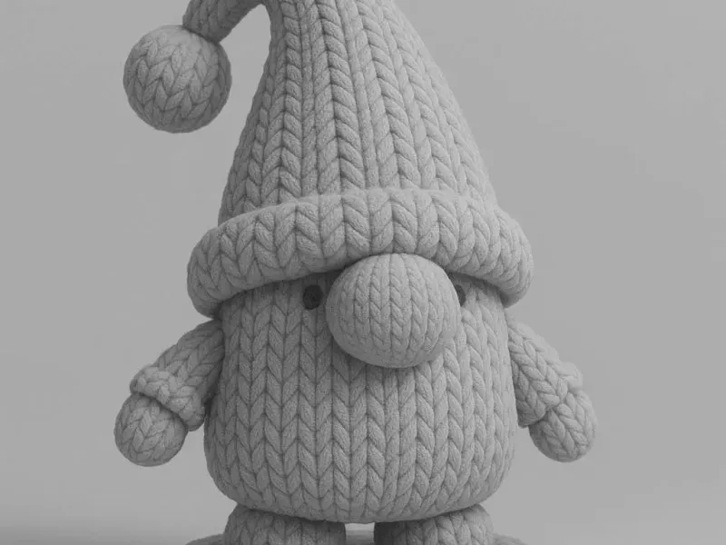 Pequeño gnomo de la serie de punto navideño