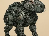 chiguire capibara robotico cyberpunk-0