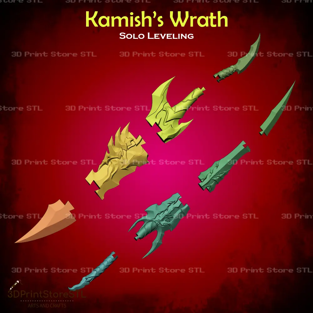 Kamish Wrath Dagger Cosplay Solo Leveling - STL File