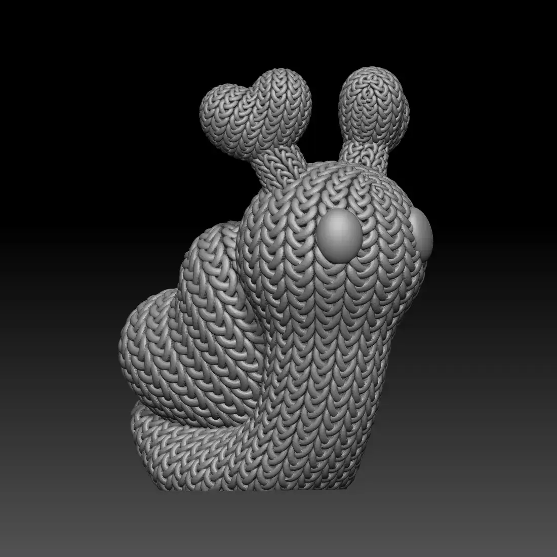 Knitted Valentine Snail