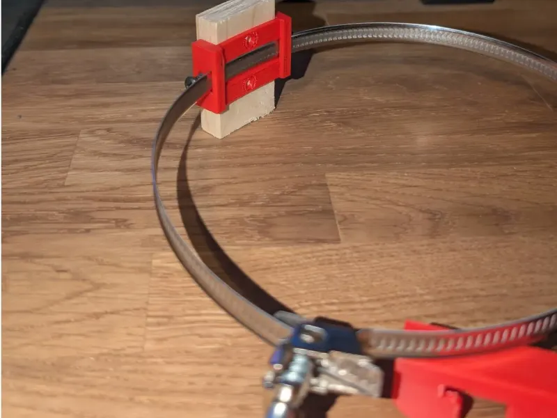 Simple wall batton bracket mount and clip for air con hose
